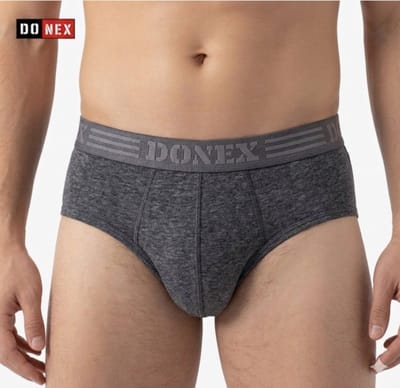 DONEX® Heren Slips – 3 Stuks – Antraciet – Katoen – Basic Comfort – Maat XL