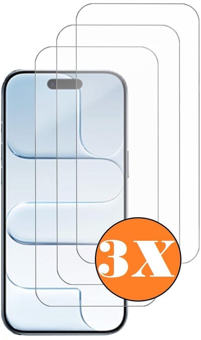 Screenprotector Geschikt voor iPhone Air screenprotector Beschermglas – gehard glas tempered glass – 3 Stuks