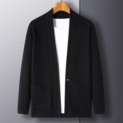 Lente en Herfst Heren en Dames Zelfde Stijl Los Gebreid Vest Eén Knoop Grote Zak Bovenkleding Modetrend Koreaanse Jas XXXXL