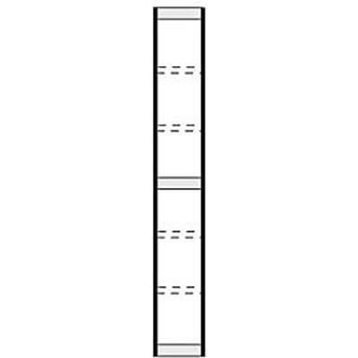 Eindwand, voor stalen rek PROGRESS 2000, H 2600 x D 400 mm, zilver
