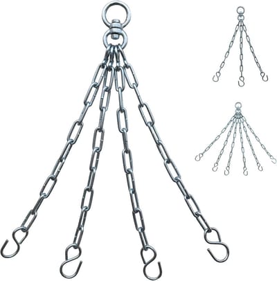 Bokszak Kettingen - Trainingshanger - Kracht Training - 360 Hoek Beweging - 23.5 Inch - Zwart