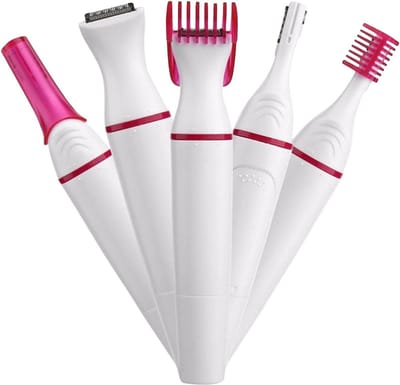 2-in-1 pijnloze wenkbrauwepilator voor vrouwen - gezicht wenkbrauwen lip neus benen oksel bikini scheerapparaat vrouw
