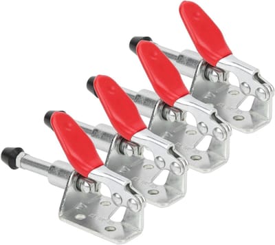 Snelontgrendelbare Klemmen Set van 4 Stuks voor Mechanisch Bewerken, Houtbewerking en Lassen met 190° Handgreep Opening