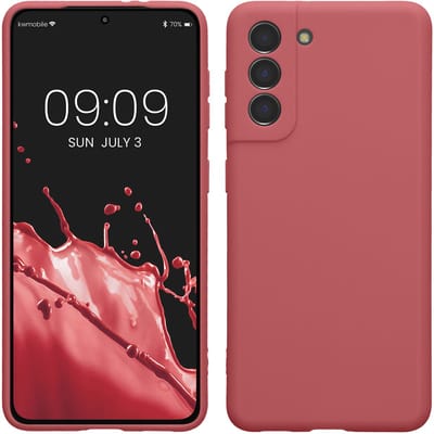 kwmobile telefoonhoesje geschikt voor Samsung Galaxy S21 - Hoesje voor smartphone - Precisie camera uitsnede - In donkerroze