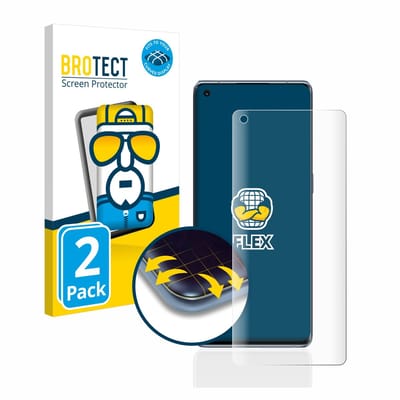 BROTECT - Screenprotector voor Oppo Reno 6 Pro 5G - Folie Beschermfolie transparant volledig dekking - 2 Stuks