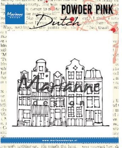 Marianne Design stempel Powder Pink - Grachtenpanden PP2804 83x60 milimeter