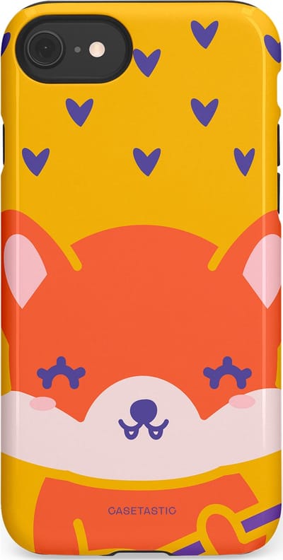 Casetastic Hoesje Geschikt voor Apple iPhone 7/8/SE - Stijlvolle Beschermende Duo-layer Case - Vossen beat