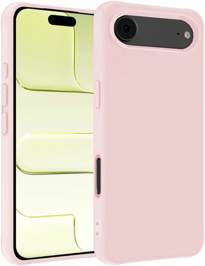 Hoesje - Geschikt voor Apple iPhone Air - Sterk & Shockproof - Hoes Cover - Siliconen Case - Telefoonhoesjes - Lichtroze