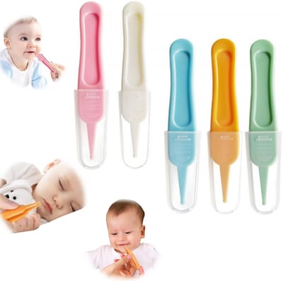 5-delige neusreiniger - babyreinigingspincet - baby neus zuiger - verwijdert oorsmeer en neusholte vreemd voorwerp - met ingebouwde stofkap - voor het reinigen van de neusholte, oren, navel en ogen van de baby (9*1,8 cm - veelkleurig)