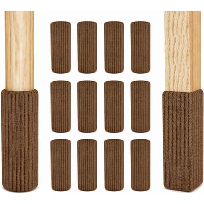 Dernières 24 pièces Chaussettes Anti-Bruit pour Pieds de Meubles Haute Élasticité Tricotées Protections de Sol pour Pieds de Chaise Antidérapantes Épaississement Housse pour Pieds de Table