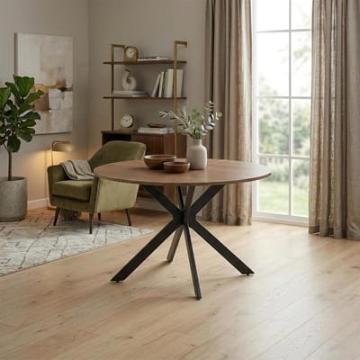 Uittrekbare Eettafel - Moderne Ronde Tafel - Flexibel Dineren - Ruimtebesparend Ontwerp - 100/140x100x75cm - Walnootlook Wit