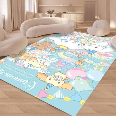 Disney Cinnamoroll Cartoon Hond S-anrio Meisjes Tapijt Kleed voor Huis Woonkamer Slaapkamer Sofa Decor Kinderkleed Vloermat 50X80CM