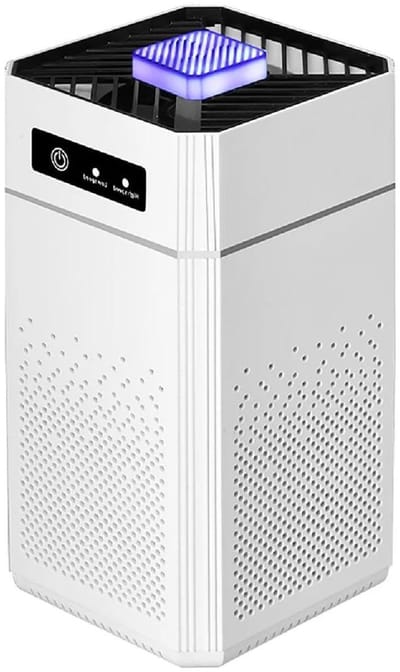 Luchtreiniger - Draagbare luchtreiniger - voor de slaapkamer het kantoor en thuis - stille werking - USB-voeding - nachtlampje - compact ontwerp - Luchtkwaliteit indicator - Ionisator - Schone lucht - 1 stuk(wit)