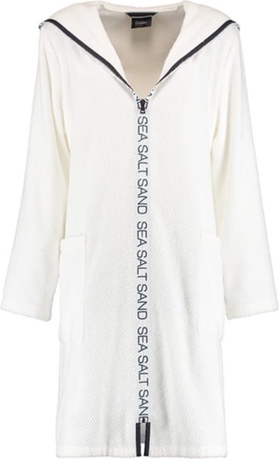 Badjas Cawö 3101 Uni Rits Women Wit-XS