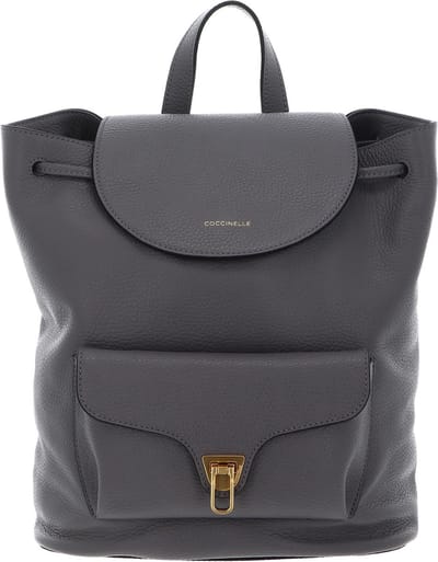 COCCINELLE Leren Vrije tijd rugzak Rugzak Beat Soft Backpack Grafite Grijs