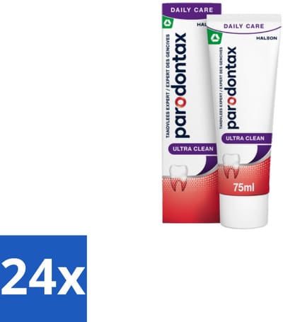 24 x Parodontax Tandpasta bij Bloedend Tandvlees Ultra Clean 75 ml - Bloedend Tandvlees - Tandpasta - Tandvleesbescherming - Tandplak - Fluoride
