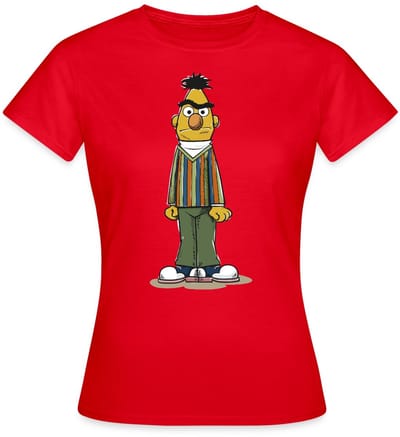 Sesamstraat Bert Pose T-Shirt Dames