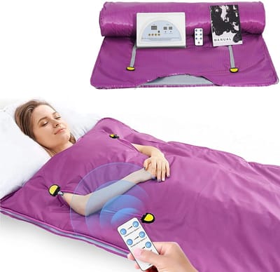 RosaBloom saunadeken - Infrarooddeken - Warmtedeken - Infrarood sauna - Thuis - Snel zweet - 180x80cm - Paars