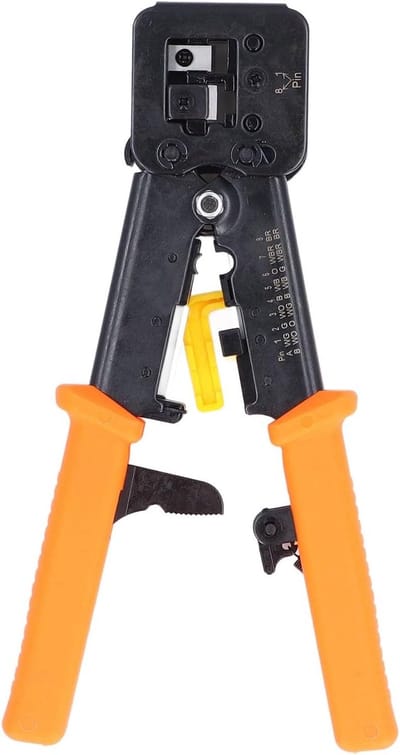 RJ45 Krimptang - Netwerkkabel Tool - Kabel Installatie - All-in-One Functie - Oranje