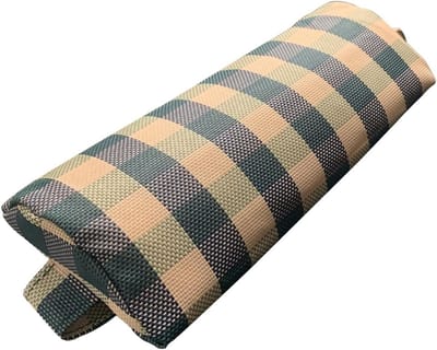 Neksteunkussen Stoel - Lendensteun Kussen - Comfortabel Zitten - Verstelbare Hoogte - 35 x 15 x 6 cm - Groen