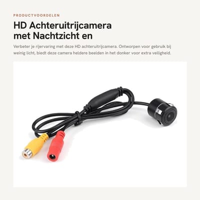 Dailygoods- Achteruitrijcamera HD - Verbeterd Nachtzicht - Waterdicht - Eenvoudige Installatie - Compact Formaat - Aluminiumlegering - Camera