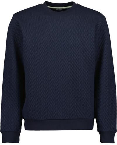 Blue Seven - Trui 370192 navy ronde hals - maat L