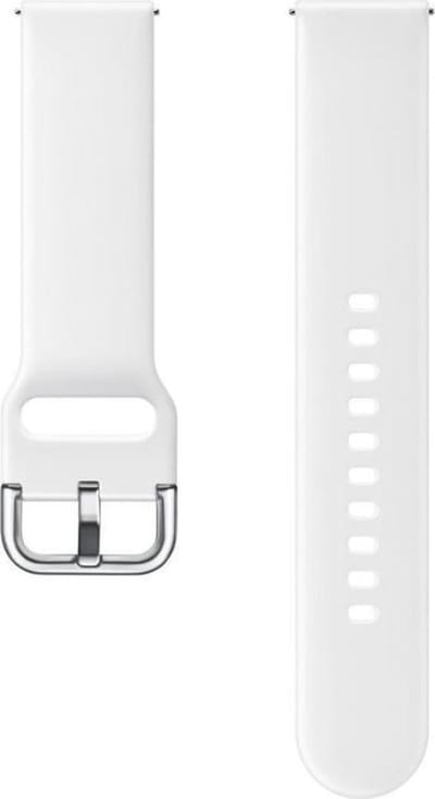 Siliconen Sportband Voor Samsung Galaxy Watch Active 2 & 4 En Nog Meer- Wit - 20mm - Maat M/L
