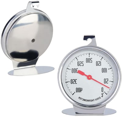 Nauwkeurige Oventhermometer tot 400 °C - Roestvrij Staal, Grote Wijzerplaat voor Oven, BBQ en Koken met Precisie