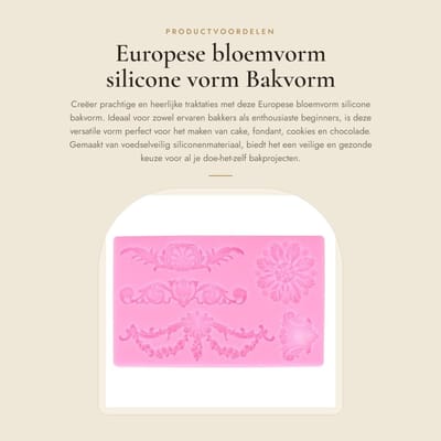 Dailygoods- Silicone Vorm - Voedselveilig - Antiaanbaklaag - Herbruikbaar - Voor Taarten/Koekjes/Chocolade - Keuken Decoreren - Bakvorm