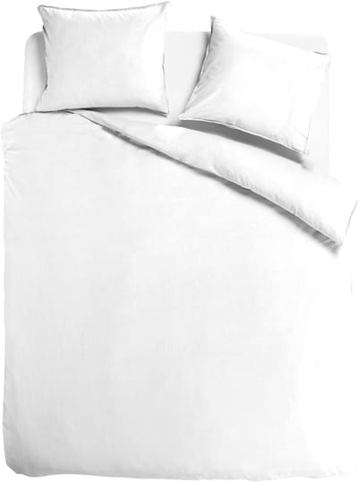 totaalBED Dekbedovertrek Noa Wit - 260x200/220 cm - 100% katoensatijn - incl. instopstrook
