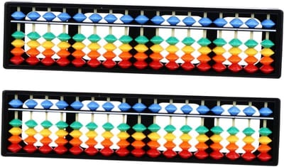 Plastic Abacussen - Telramen Rekenmachine - Kinderen Leren Rekenen - 17 Staven Ontwerp - 26.40X6.50X1.50CM - Diverse kleuren