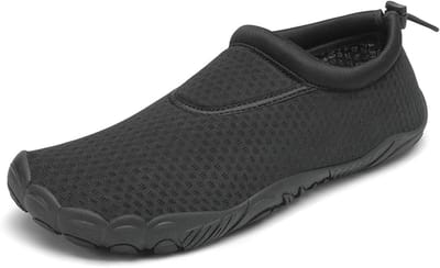 Thijox - Waterschoenen Heren en Dames - Ademend Sneldrogend Antislip Lichtgewicht Blotevoeten Schoenen - Vet Zwart - Maat 38 EU - Ideaal voor Strand,