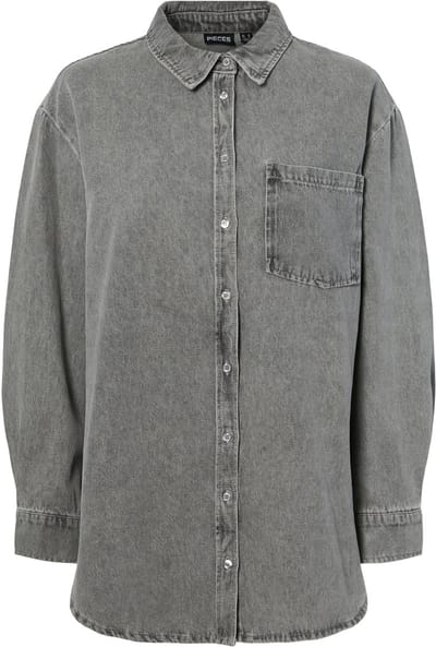 PIECES - PCMAISIE LS DENIM SHIRT NOOS BC - Dames - Blouses