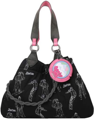 Fritzi aus Preußen Schoudertas Izzy Medium Apres Ski Limited Barbie Shoulder Bag Black Zwart