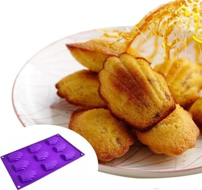 ZijTak - Madeleine bakvorm - silicone - antikleef - 9 madeleinen -bakvorm - duurzaam - Paars