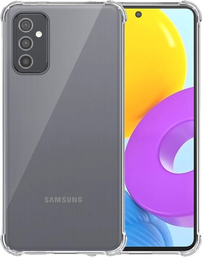 Smartphonica Telefoonhoesje Geschikt voor Samsung Galaxy M52 5G Transparant Schokbestendig - Shockproof TPU SIliconen Backcover Case met Stootrand Doorzichtig geschikt voor Samsung Galaxy M52 5G