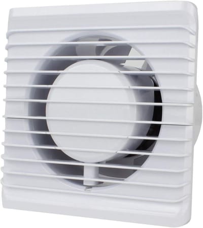 Ventilator Badkamer met Vochtigheidssensor Ronde en Vierkante Uitvoering Ø 125 mm