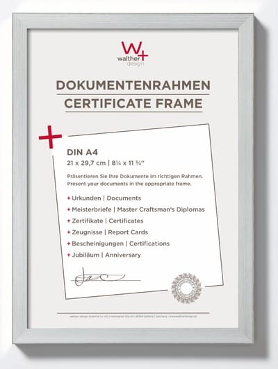 Walther Construction - Fotolijst - Fotoformaat 21x29,7 cm (DIN A4) - Zilver