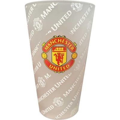 Manchester United FC Glas Mat Tumbler One Size transparant witte kleur