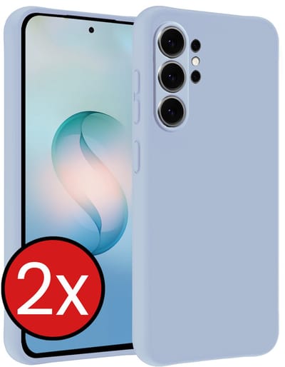 Hoesje - 2 Stuks - Geschikt voor Samsung Galaxy S26 Ultra - Sterk & Shockproof - Telefoonhoes - Back Cover - Case Siliconen - Telefoon Hoes - Lichtblauw