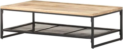 Bijzettafel, bank, salontafel, bijzettafel, decoratie, woonkamer, woonkamertafel, salontafel, 110 x 60 x 35 cm, mango, massief hout, geschikt voor woonkamer, slaapkamer, kantoor