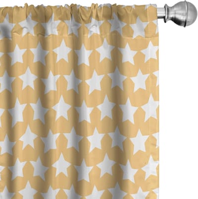 ABAKUHAUS – 2x75x245 cm Gordijnen – Abrikozen-crème – microvezel, halfverduisterend