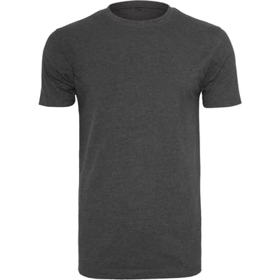 Build Your Brand - Rond Hals T-Shirt - Charcoal (Heather) maat 4XL
