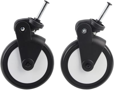 JHUBERS- Kinderwagenwielen Vervangingsset - 360 Graden Draaibaar - Slijtvast Rubber - Decoratief Effect - Duurzaam Gebruik - Hoge Hardheid - Wielen