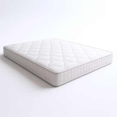 The White Stone Matelas à Ressorts Ensachés et Mousse à Mémoire de Forme | Hauteur 25 cm | Ergonomique, Ignifuge, Anallergique 90 x 190 cm blanc