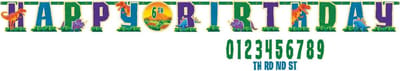 Dinosaurus feestbanner Happy Birthday
