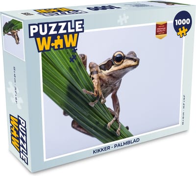 Puzzel Kikker - Palmblad - Legpuzzel - Puzzel 1000 stukjes volwassenen