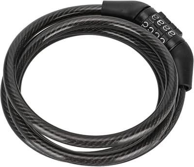 Fietsslot met Kabel - Cijferslot - Fiets Beveiligen - 4-cijferige Code - 110 cm Lengte - Zwart