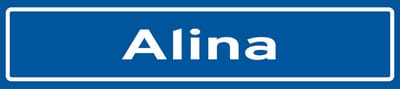 Fotofabriek Straatnaambord Alina | Straatnaambord met naam | Cadeau Alina