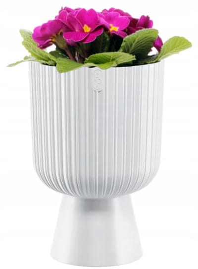 Form Plastic KELI Mika Petit - Bloempot - Klassieke Witte Kleur - Kunststof - Mat Oppervlak